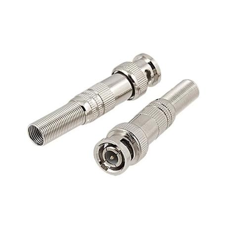 Conector BNC com Mola/Parafuso 4mm para CFTV - Fg fonte Menor preço em Conector BNC com Mola/Parafuso 4mm para CFTV - Fg fonte