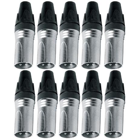 Conector Cannon XLR Macho Linha kit c/ 10 Unidades - Q 284 CSR Menor preço em Conector Cannon XLR Macho Linha kit c/ 10 Unidades - Q 284 CSR