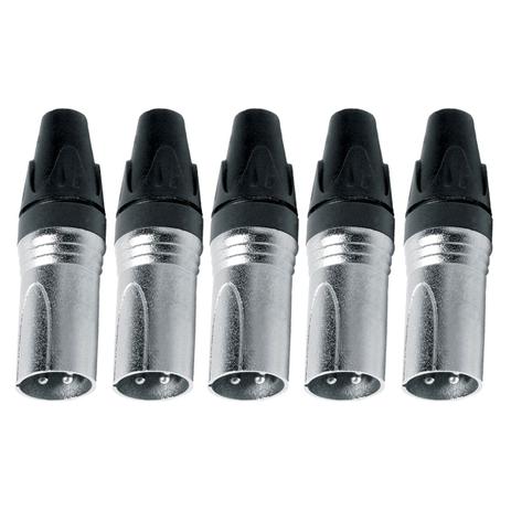 Conector Cannon XLR Macho Linha kit c/ 5 Unidades - Q 284 CSR Menor preço em Conector Cannon XLR Macho Linha kit c/ 5 Unidades - Q 284 CSR