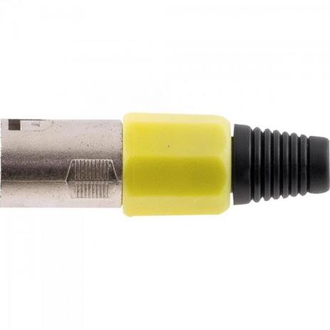 Conector Cannon XLR Macho PGCN0008 Plástico Amarelo STORM Menor preço em Conector Cannon XLR Macho PGCN0008 Plástico Amarelo STORM