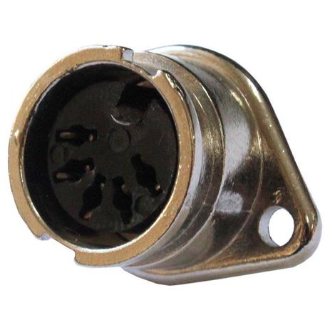 Conector Circular Fêmea 5 vias 5A Metaltex Menor preço em Conector Circular Fêmea 5 vias 5A Metaltex