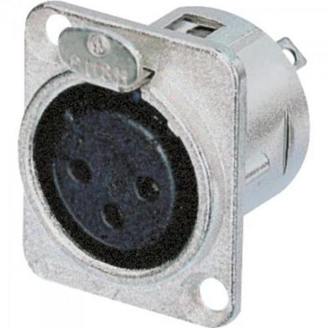 Conector de Painel XLR Fêmea NC3FDL1 NEUTRIK Menor preço em Conector de Painel XLR Fêmea NC3FDL1 NEUTRIK