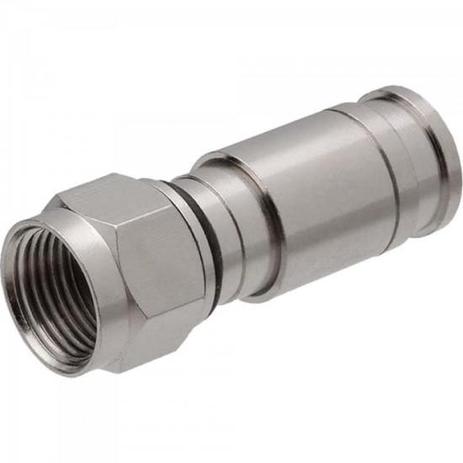 Conector F de Compressao RG59 Cromado MXT Menor preço em Conector F de Compressao RG59 Cromado MXT