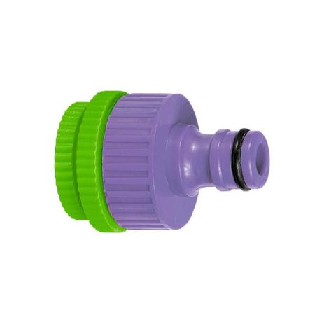 Menor preço em Conector Fêmea para Mangueira 1/2” para 3/4” E 1” com Bucha E Rosca Interna Verde E Roxo - Palisad