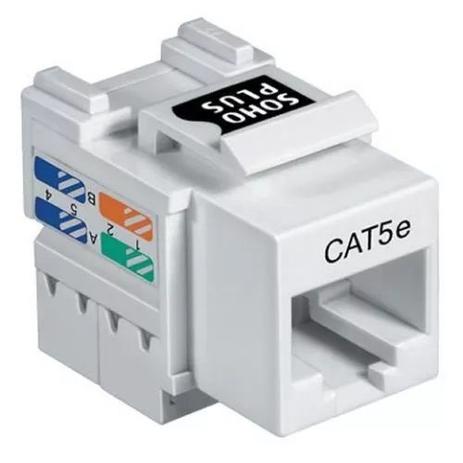 Conector Fêmea Rj-45 Furukawa Soho Plus Cat 5e + T568A - Sohoplus Menor preço em Conector Fêmea Rj-45 Furukawa Soho Plus Cat 5e + T568A - Sohoplus