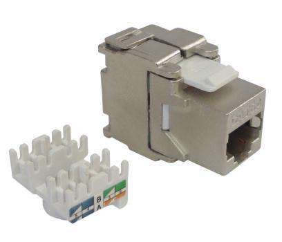Conector Fêmea RJ45 Cat 6 - Keystone - Blindado - WT-2201 - Oficina dos Bits Menor preço em Conector Fêmea RJ45 Cat 6 - Keystone - Blindado - WT-2201 - Oficina dos Bits