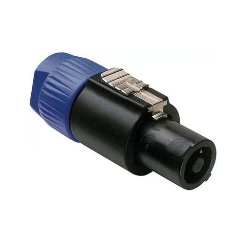 Conector MXT Speakon 4 Vias Macho em Linha - AC0160 Menor preço em Conector MXT Speakon 4 Vias Macho em Linha - AC0160