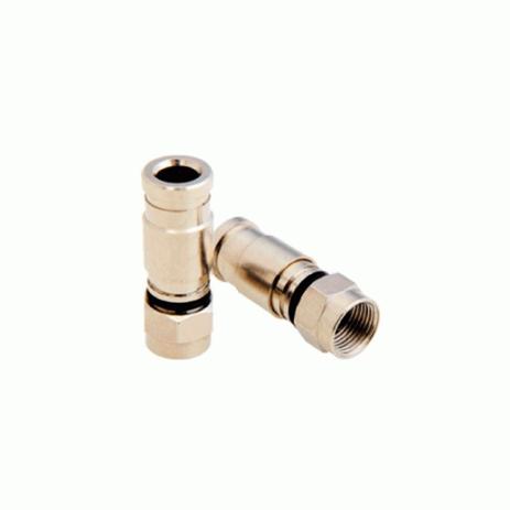 Conector p/cabo RG06 compressão 2unid - Rohs Menor preço em Conector p/cabo RG06 compressão 2unid - Rohs