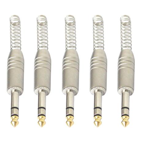 Conector P10 Macho Estéreo Linha kit c/ 5 Unidades - SKC 123 CSR Menor preço em Conector P10 Macho Estéreo Linha kit c/ 5 Unidades - SKC 123 CSR