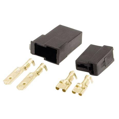 Menor preço em Conector Permak 2 Vias Quadrado Com Terminais Kit 4 Peças (embalagem Com 10 Kits)