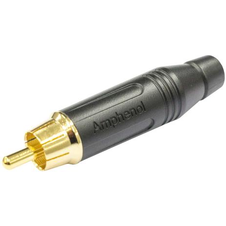 Conector RCA Macho Linha - ACPR BLK Amphenol Menor preço em Conector RCA Macho Linha - ACPR BLK Amphenol