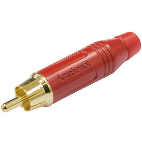 Conector RCA Macho Linha - ACPR RED Amphenol Menor preço em Conector RCA Macho Linha - ACPR RED Amphenol