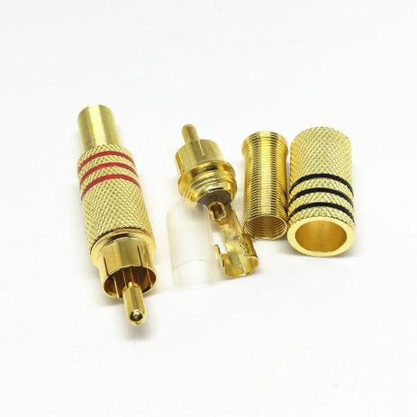 Conector RCA Macho Mola A7 - Newprotec Menor preço em Conector RCA Macho Mola A7 - Newprotec