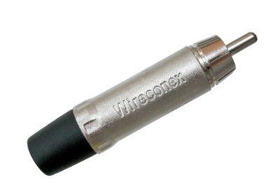 Conector Rca Macho Preto Para Cabo WireConex Menor preço em Conector Rca Macho Preto Para Cabo WireConex