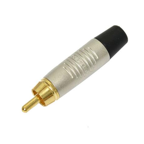 Conector RCA Preto Macho de Cabo RF-2C AU-0 - Rean By Neutrik Menor preço em Conector RCA Preto Macho de Cabo RF-2C AU-0 - Rean By Neutrik
