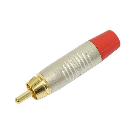 Conector RCA Vermelho Macho de Cabo RF-2C-AU-2 - Rean By Neutrik Menor preço em Conector RCA Vermelho Macho de Cabo RF-2C-AU-2 - Rean By Neutrik
