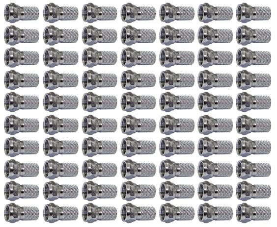Conector Rosca Para Cabo Coaxial RG06 pacote com 100 unidades - Gc Menor preço em Conector Rosca Para Cabo Coaxial RG06 pacote com 100 unidades - Gc
