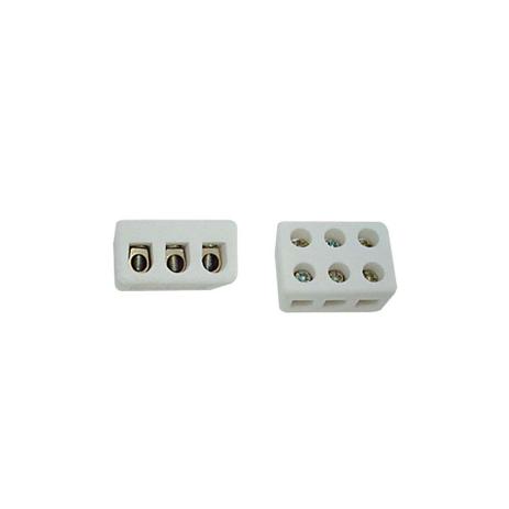 Conector tripolar de porcelana 30A 250V Kit-Flex - Kitflex Menor preço em Conector tripolar de porcelana 30A 250V Kit-Flex - Kitflex