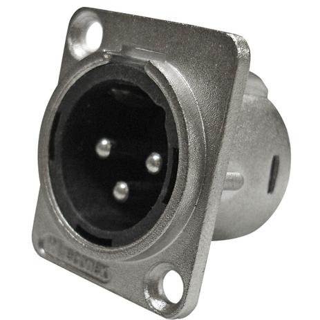 Conector Wireconex WC1033 XLR Macho Painel Menor preço em Conector Wireconex WC1033 XLR Macho Painel