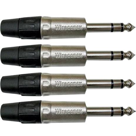 Conector WIRECONEX WC1123-4 P10 Estéreo Macho Menor preço em Conector WIRECONEX WC1123-4 P10 Estéreo Macho