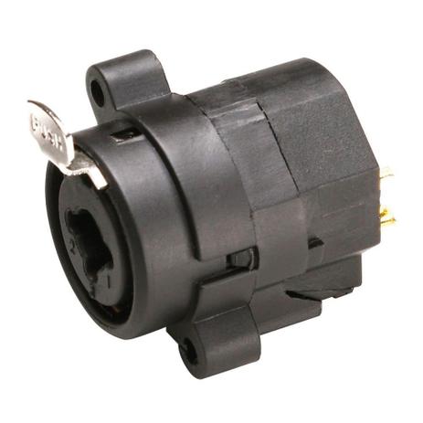 Conector XLR Combo Santo Angelo para XLR e P10 Preto Menor preço em Conector XLR Combo Santo Angelo para XLR e P10 Preto