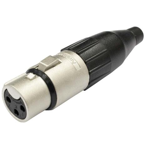 Conector XLR fêmea Linha - AC 3 F Amphenol Menor preço em Conector XLR fêmea Linha - AC 3 F Amphenol
