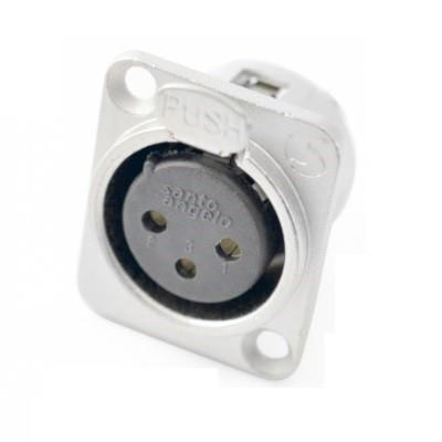 Conector XLR Painel Fêmea Santo Angelo P3FNN01 Menor preço em Conector XLR Painel Fêmea Santo Angelo P3FNN01