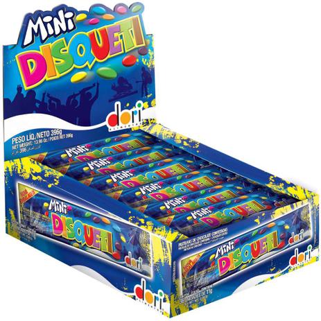 Confeito Chocolate Disqueti Mini 11g c/36 - Dori Menor preço em Confeito Chocolate Disqueti Mini 11g c/36 - Dori
