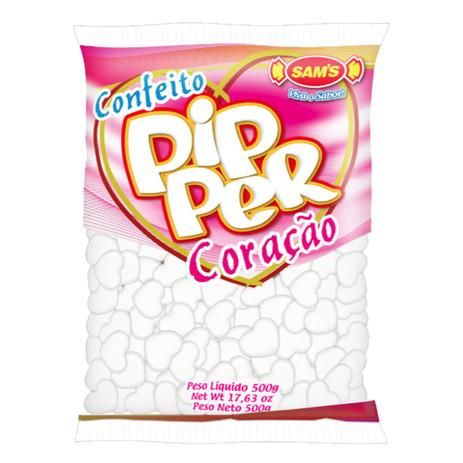 Confeito Pipper Coração Morango Branco 500g - Sams é boa?