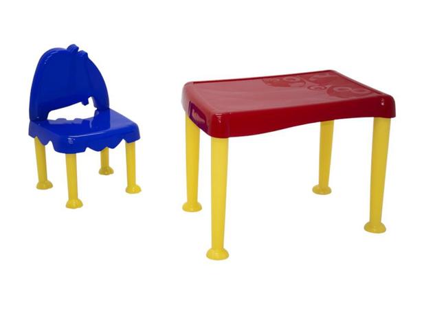 Conj inf de 1 mesa e 1 cad plastica montaveis monster nas cores vermelha. azul e amarela tramontina é boa?