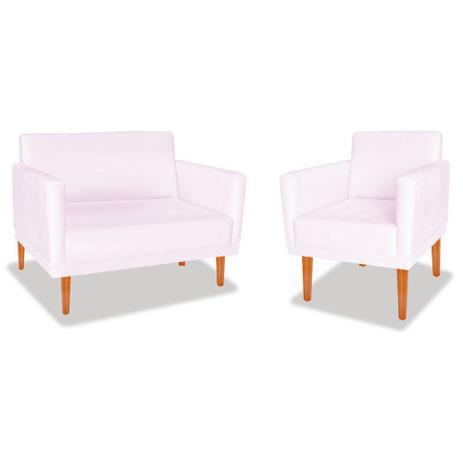 Conj Sofa Recamier Namoradeira Mia Mais Poltrona Cadeira Decorativa Corano Rosa Bebe Para Consultorio Sala De Estar Recepcao Quarto Am Decor Poltrona Decorativa Magazine Luiza