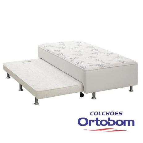 CONJUGADO CAMA BOX SOLTEIRO COLCHÃO AUXILIAR CORI BIANCO CORI BRANCO VAZ 088x188x37 ORTOBOM" Menor preço em CONJUGADO CAMA BOX SOLTEIRO COLCHÃO AUXILIAR CORI BIANCO CORI BRANCO VAZ 088x188x37 ORTOBOM"