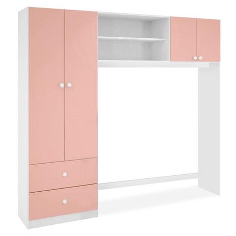 Menor preço em Conjugado Infantil 04 Portas Ternura Branco com Rosa - PN Baby