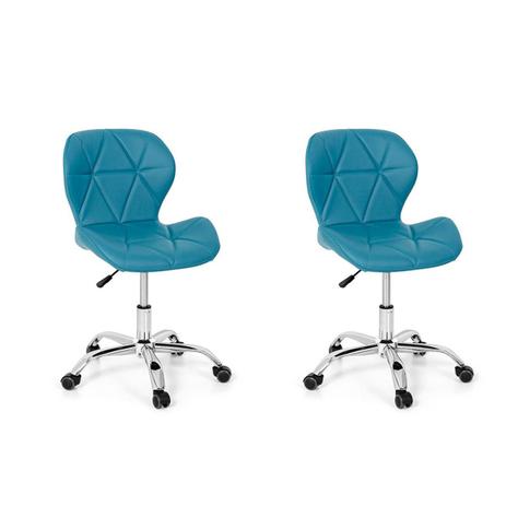 Conjunto 02 Cadeiras Office Eiffel Slim Base Giratória - Turquesa - Magazine Decor é ruim? Conjunto 02 Cadeiras Office Eiffel Slim Base Giratória - Turquesa - Magazine Decor é boa?