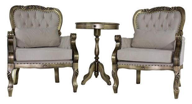 Conjunto 02 Poltrona imperador Com Mesa de Apoio - Wood Prime 16337 é ruim? Conjunto 02 Poltrona imperador Com Mesa de Apoio - Wood Prime 16337 é boa?