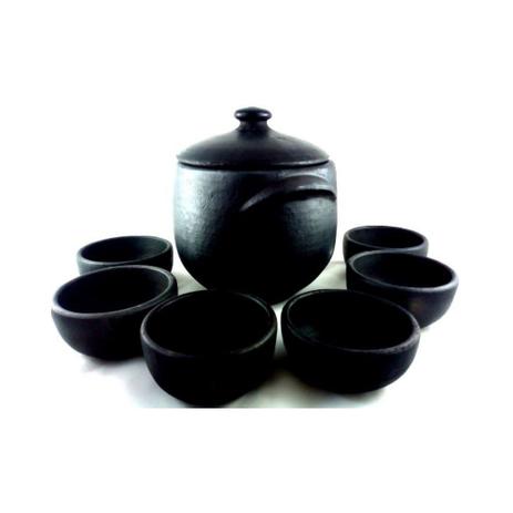 Conjunto 1 Caldeirão de Barro nº 2 e 6 cumbucas P. - Sisiarte Menor preço em Conjunto 1 Caldeirão de Barro nº 2 e 6 cumbucas P. - Sisiarte
