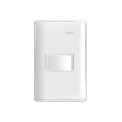 Conjunto 1 Interruptor Horizontal Simples 10a 220v Simon 19 Branco Menor preço em Conjunto 1 Interruptor Horizontal Simples 10a 220v Simon 19 Branco