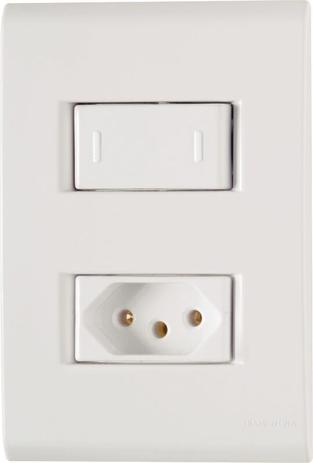 Conjunto 1 Interruptor Paralelo 10a 250v + 1 Tomada 2p+T 20a 250v 4x2 - LIZ - TRAMONTINA Menor preço em Conjunto 1 Interruptor Paralelo 10a 250v + 1 Tomada 2p+T 20a 250v 4x2 - LIZ - TRAMONTINA