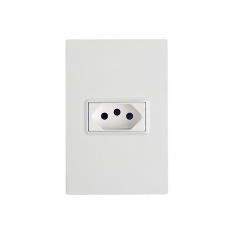 Conjunto 1 Tomada 2p+T 10a com Placa 4x2 Delta Branco - Siemens Menor preço em Conjunto 1 Tomada 2p+T 10a com Placa 4x2 Delta Branco - Siemens