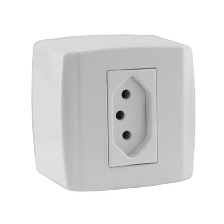 Conjunto 1 Tomada Sobrepor Box 10A 250V - Slim - Ilumi Menor preço em Conjunto 1 Tomada Sobrepor Box 10A 250V - Slim - Ilumi