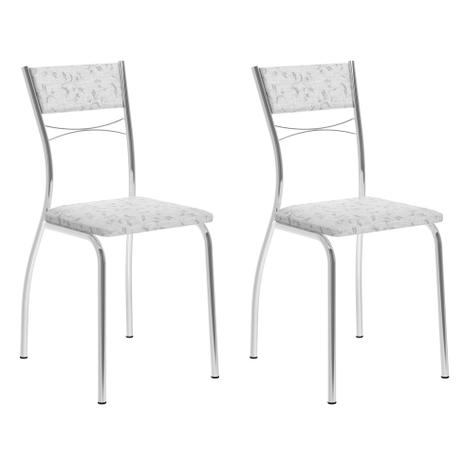 Conjunto 2 Cadeiras 1701 Fantasia Branco - Carraro móveis Menor preço em Conjunto 2 Cadeiras 1701 Fantasia Branco - Carraro móveis