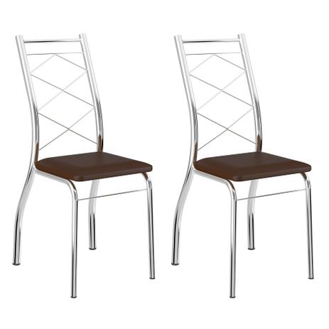Conjunto 2 Cadeiras 1710 Cacau - Carraro móveis Menor preço em Conjunto 2 Cadeiras 1710 Cacau - Carraro móveis