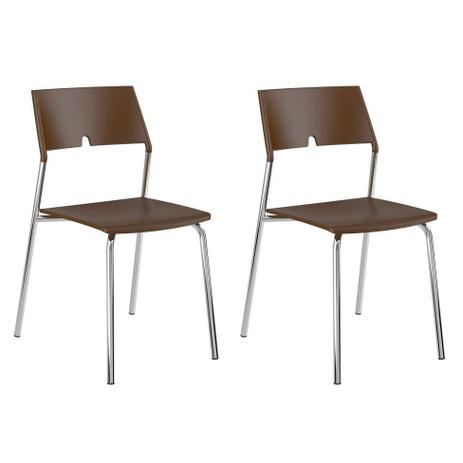 Conjunto 2 Cadeiras 1711 Cacau - Carraro móveis Menor preço em Conjunto 2 Cadeiras 1711 Cacau - Carraro móveis
