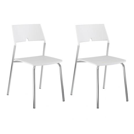 Conjunto 2 Cadeiras 1711 Carraro Branco Menor preço em Conjunto 2 Cadeiras 1711 Carraro Branco