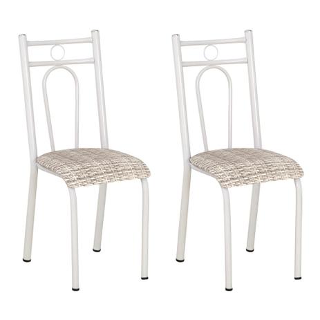 Conjunto 2 Cadeiras Branco e Rattan - Artefamol Menor preço em Conjunto 2 Cadeiras Branco e Rattan - Artefamol