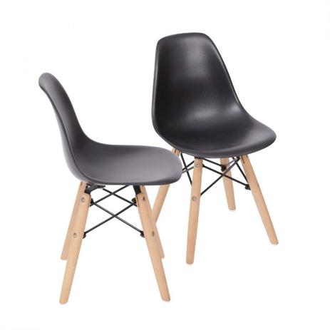 Conjunto 2 Cadeiras Eames DKR Base Madeira OR Design Preto Menor preço em Conjunto 2 Cadeiras Eames DKR Base Madeira OR Design Preto