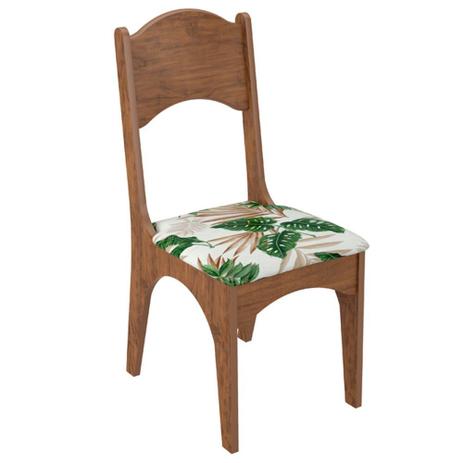 Conjunto 2 Cadeiras Estofadas 100 MDF CA29 Nobre Belize Floral Verde - Dalla Costa Menor preço em Conjunto 2 Cadeiras Estofadas 100 MDF CA29 Nobre Belize Floral Verde - Dalla Costa