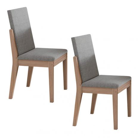 Conjunto 2 Cadeiras Lira Móveis Lopas Carvalho Naturale/Linho Gris é boa?