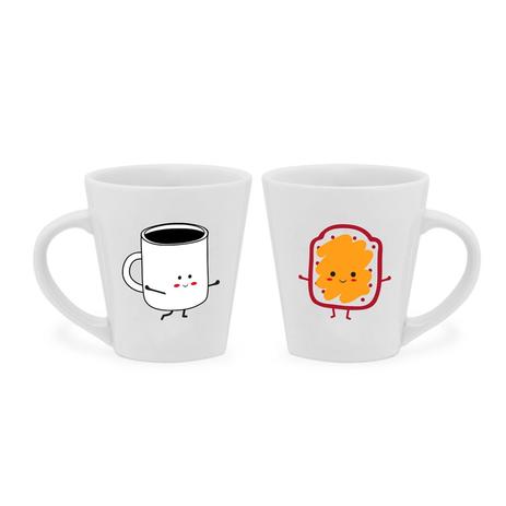 Conjunto 2 Canecas Tulipa Café e Torrada - Kathavento Menor preço em Conjunto 2 Canecas Tulipa Café e Torrada - Kathavento