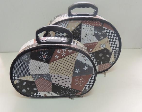 Conjunto 2 Frasqueira Necessaire Feminina Estampada viagem - Rubys Menor preço em Conjunto 2 Frasqueira Necessaire Feminina Estampada viagem - Rubys
